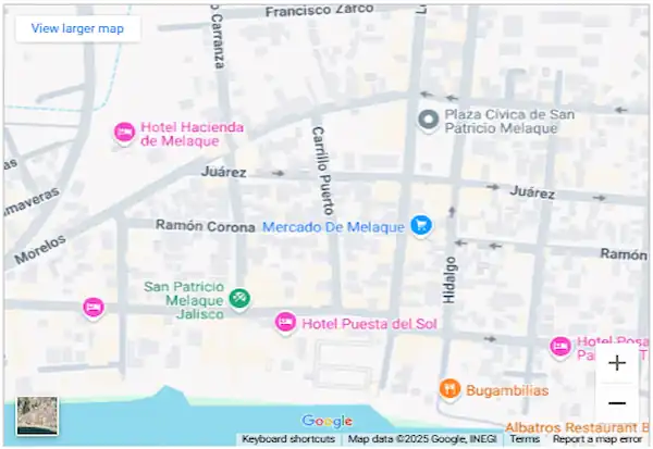 Costa Grill San Patricio Melaque Jalisco México Mapa y Ubicación